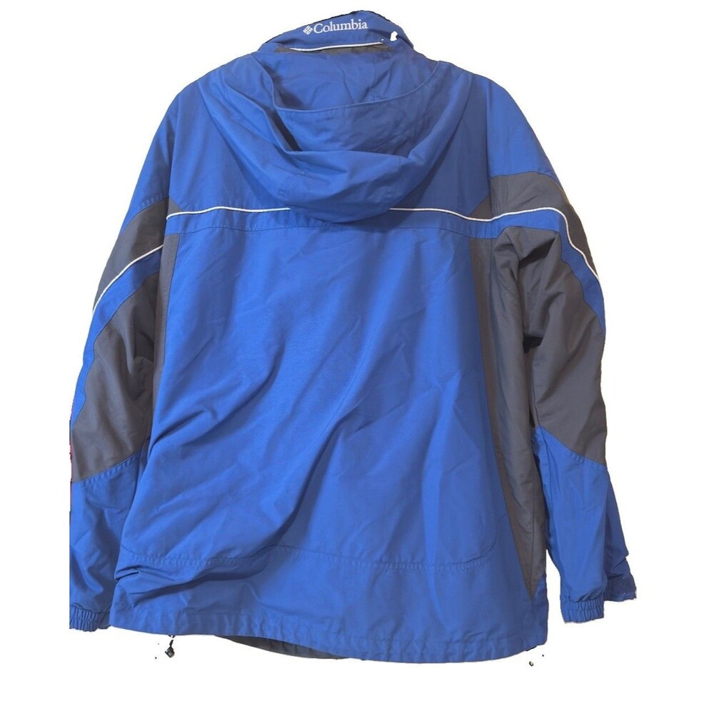 Columbia Jacket Mens L Blue Black Interchangeable Core Waterproof Breathable - Picture 3 of 5